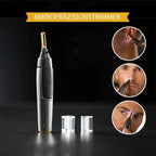 Precision Nose and Ear Hair Trimmer with Titanium Blades and LED Light, Ultra-Thin Cutting Head