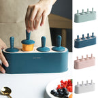 Harrow Silicone Popsicle Mold Set with Catch Tray Flexible Ice Cream Maker 4 Colors