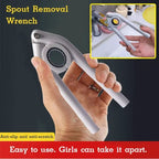 Faucet Aerator Wrench with Anti-Slip Rubber Grip Universal Faucet and Shower Head Tool