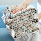 Reversible Cotton Striped Blanket Ultra-Plush Throw Sofa Cover Multiple Sizes