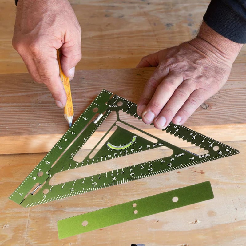 Innovative Rafter Square Tool Aerospace Aluminum Rotating Fence Flatwork Leveling Marking Jig