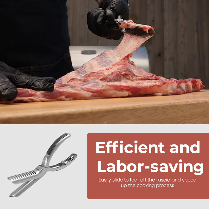 Rib Membrane Remover Tool Stainless Steel Ergonomic Handle Meat Prep for Ribs and Large Cuts