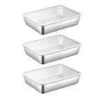 Stainless Steel Food Storage Containers Set 3/6 Pcs Durable Reusable Eco-Friendly Dishwasher Safe