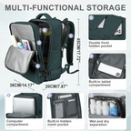 Durable Water-Resistant Hiking Backpack with USB Charging Port Spacious Travel Daypack