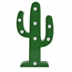 Cute Cactus Night LED Lights Plastic Warm White Home Decor 25x15.5 cm
