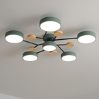 Modern LED Ceiling Light Recessed Iron Acrylic Fixture Adjustable Brightness 11.8-17.7 Inch