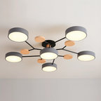 Modern LED Ceiling Light Recessed Iron Acrylic Fixture Adjustable Brightness 11.8-17.7 Inch