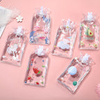 Bowlift Transparent Water Bottle Set BPA-Free Leak-Proof with Animal Design for Women