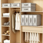 Foldable Bedding Organizer Space-Saving Linen Storage for Sheets Duvet Covers Pillowcases