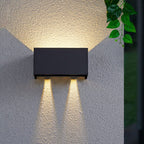 Modern Outdoor Waterproof Rectangular Aluminum LED Wall Sconce Lamp Black or White 12W/24W Hardwired
