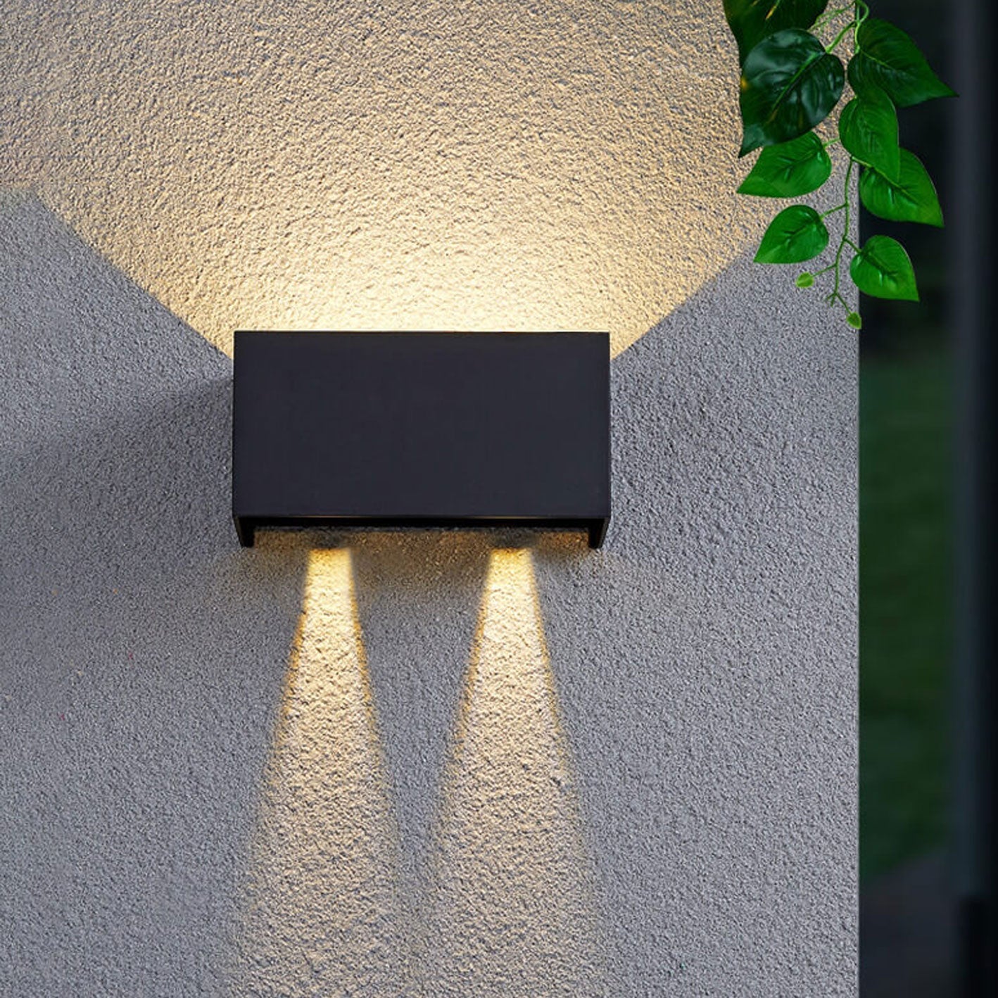 Modern Outdoor Waterproof Rectangular Aluminum LED Wall Sconce Lamp Black or White 12W/24W Hardwired