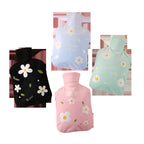 Bowlift Ladies Hot Water Bottle Soft Fabric Cover Leak-Proof Animal Design Cozy Warmth