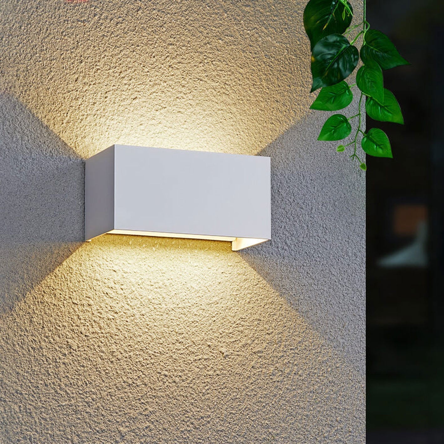Modern Outdoor Waterproof Rectangular Aluminum LED Wall Sconce Lamp Black or White 12W/24W Hardwired
