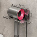 Wall Mount Hair Care Organizer Aluminum Holder for Hairdryer Brushes and Cables Black Gray White