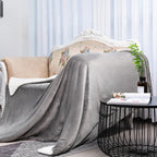 Brehn Women's Reversible Plush Blanket Soft Hypoallergenic Cozy Throw Modern Design