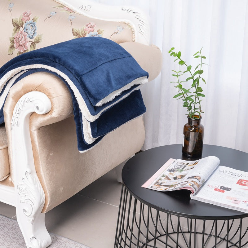 Ladies Cozy Reversible Blanket Soft Durable Microfiber Throw for Sofa Bed Picnic