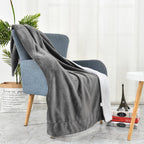 Ladies Cozy Reversible Blanket Soft Durable Microfiber Throw for Sofa Bed Picnic