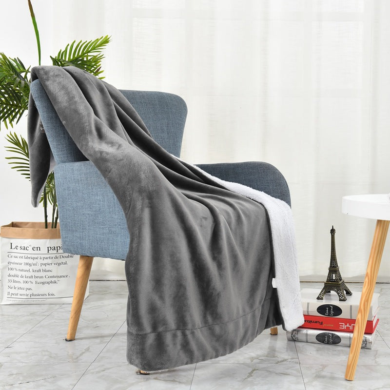 Ladies Cozy Reversible Blanket Soft Durable Microfiber Throw for Sofa Bed Picnic