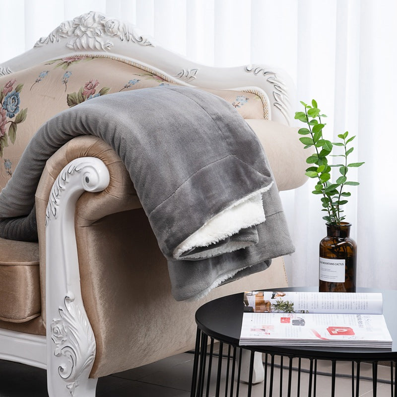 Ladies Cozy Reversible Blanket Soft Durable Microfiber Throw for Sofa Bed Picnic