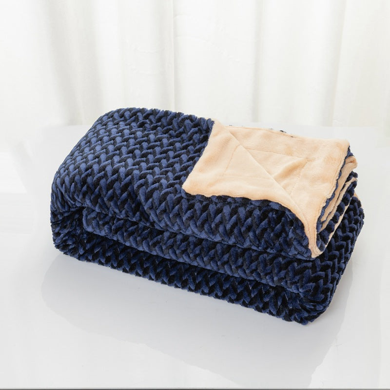 Brehn Women's Soft Microfiber Throw Blanket with Elegant Cable Pattern Cozy Warm