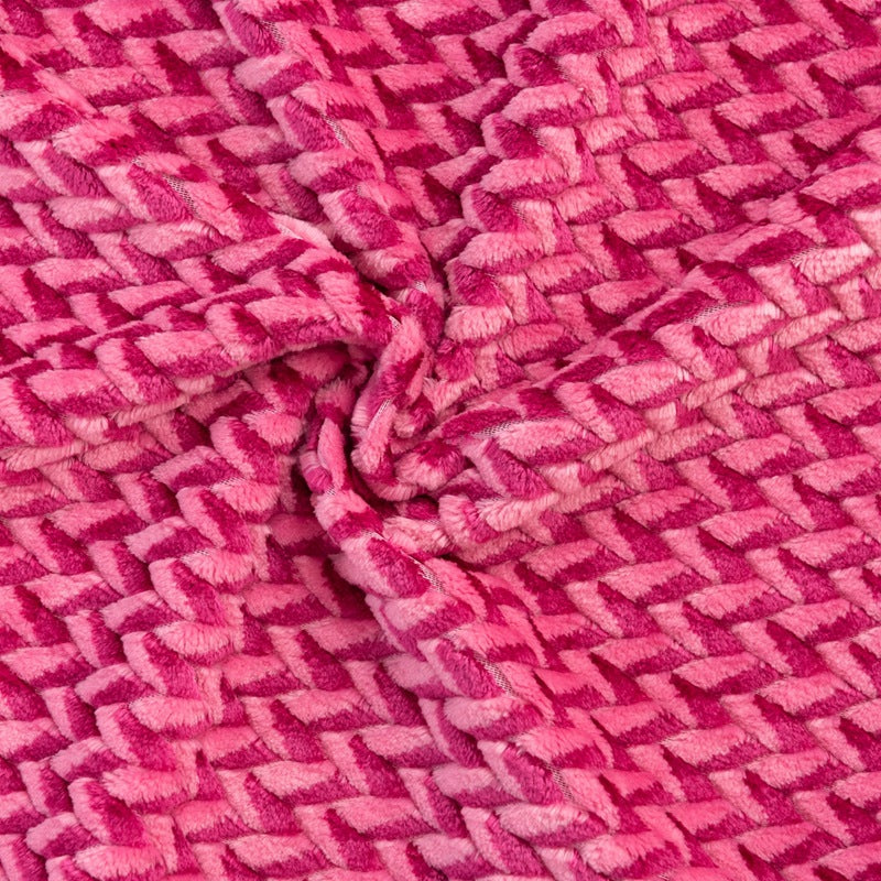 Brehn Women's Soft Microfiber Throw Blanket with Elegant Cable Pattern Cozy Warm