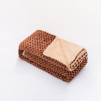 Brehn Women’s Reversible Blanket Cable Knit Pattern Soft Fleece Cozy Warm Throw