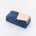 Brehn Women’s Reversible Blanket Cable Knit Pattern Soft Fleece Cozy Warm Throw