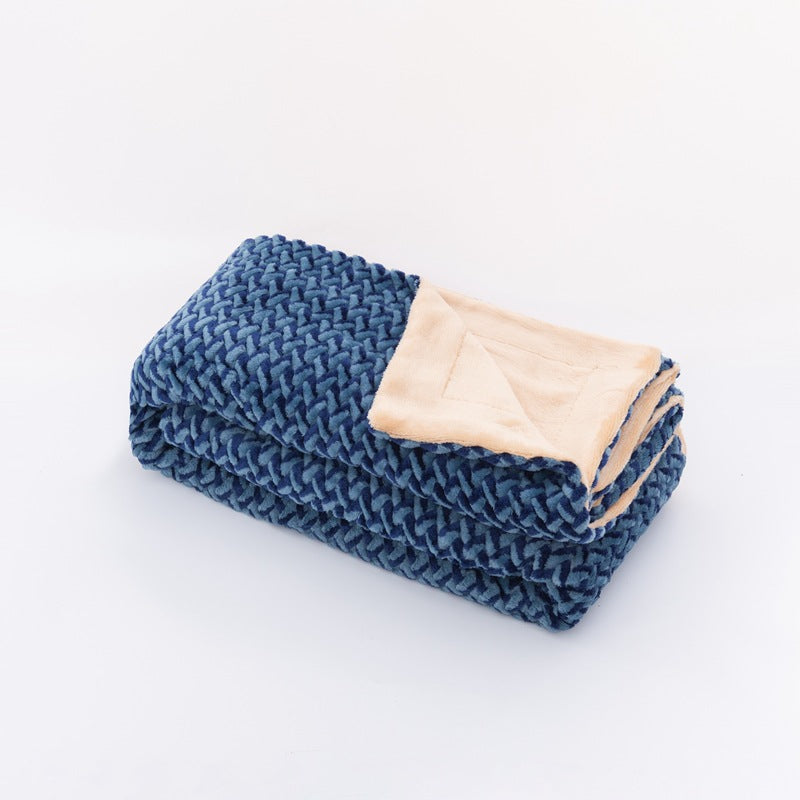 Brehn Women’s Reversible Blanket Cable Knit Pattern Soft Fleece Cozy Warm Throw