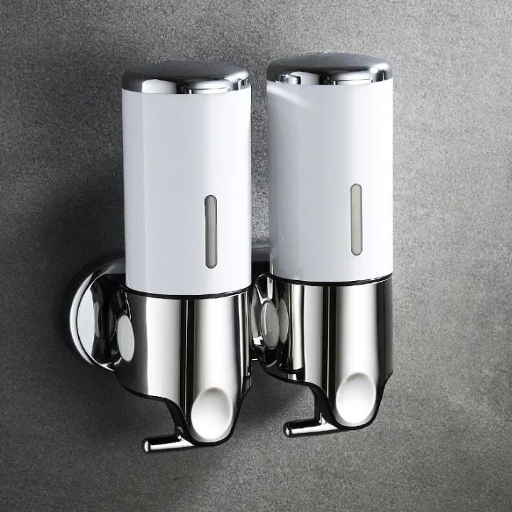 Wall Mounted Soap Dispenser Stainless Steel ABS 16.9 fl oz Push Pump Bathroom Organizer Set of 1-3