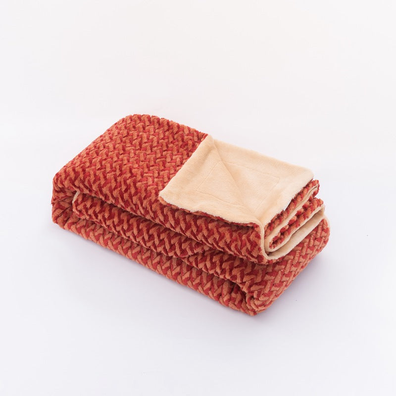 Brehn Women’s Reversible Blanket Cable Knit Pattern Soft Fleece Cozy Warm Throw