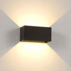 Modern Outdoor Waterproof Rectangular Aluminum LED Wall Sconce Lamp Black or White 12W/24W Hardwired