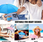Phone Umbrella Suction Cup Stand Anti-Glare Sunshade Holder for Smartphones Portable Weatherproof Plastic