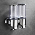 Wall Mounted Soap Dispenser Stainless Steel ABS 16.9 fl oz Push Pump Bathroom Organizer Set of 1-3