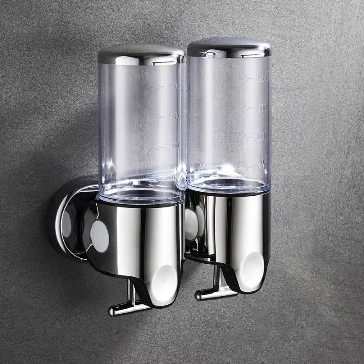 Wall Mounted Soap Dispenser Stainless Steel ABS 16.9 fl oz Push Pump Bathroom Organizer Set of 1-3