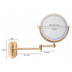 Rechargeable Foldable LED Makeup Mirror with 10x Magnification and Adjustable Brightness