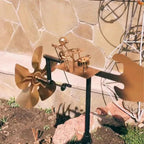 WindRock Hand-Welded Steel Guitar Wind Spinner with Stake for Garden Balcony Outdoor Decor