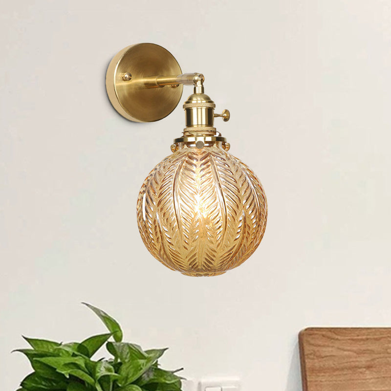 Geometric Brass Wall Sconce Prismatic Glass Shade 1 Bulb Modern Wall Mount Light Fixture