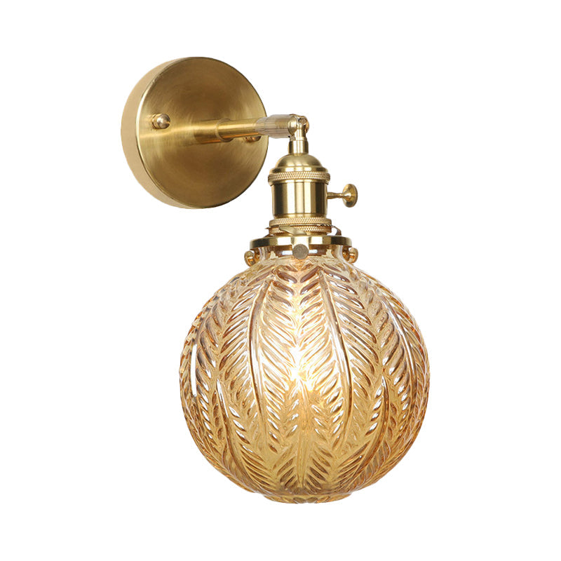 Geometric Brass Wall Sconce Prismatic Glass Shade 1 Bulb Modern Wall Mount Light Fixture