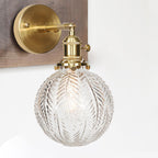 Geometric Brass Wall Sconce Prismatic Glass Shade 1 Bulb Modern Wall Mount Light Fixture