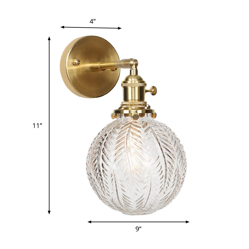 Geometric Brass Wall Sconce Prismatic Glass Shade 1 Bulb Modern Wall Mount Light Fixture