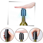 Vacuum Wine Bottle Stopper with Date Tracker Black ABS 2 or 4 Pack Preservation Seal