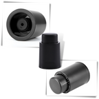 Vacuum Wine Bottle Stopper with Date Tracker Black ABS 2 or 4 Pack Preservation Seal