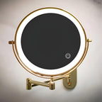 Rechargeable Foldable LED Makeup Mirror with 10x Magnification and Adjustable Brightness