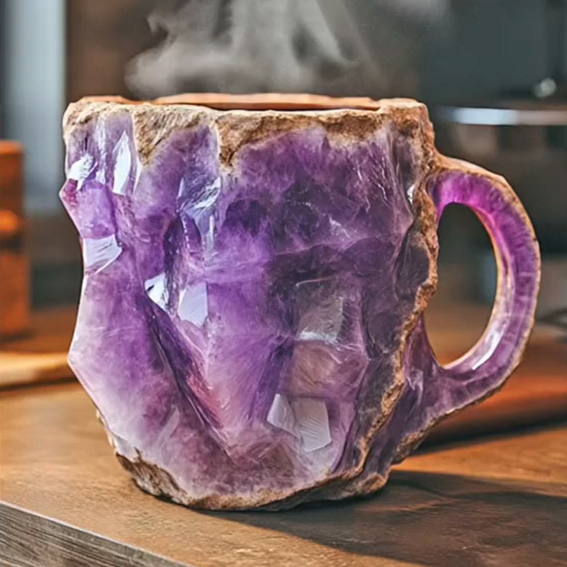 CrystalBrew Crystal Coffee Cup 350ml Mineral Glass for Hot and Cold Drinks