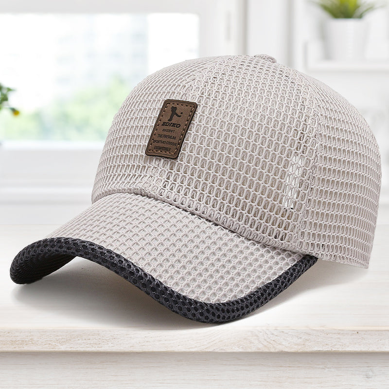 Summer Outdoor Baseball Cap Breathable Mesh Adjustable Quick-Dry Lightweight UV Protection