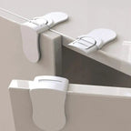 Child-Safe Drawer and Cabinet Locks 2+2 Pack White ABS Plastic Adhesive Safety Locks