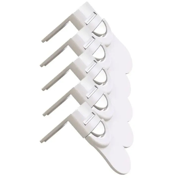 Child-Safe Drawer and Cabinet Locks 2+2 Pack White ABS Plastic Adhesive Safety Locks
