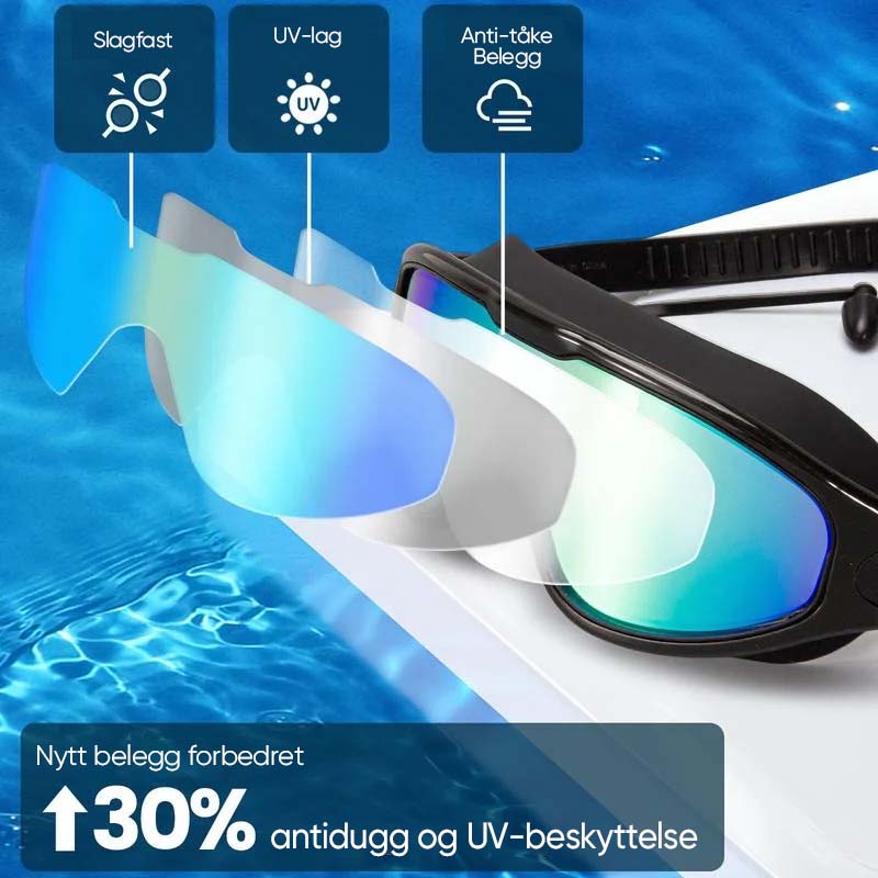 Anti Fog Swim Goggles Unisex Silicone Comfortable Fit Wide Angle Clear Vision