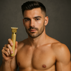Precision Trimmer with Carbon Steel Blades Cordless Beard Grooming Kit Black Gold
