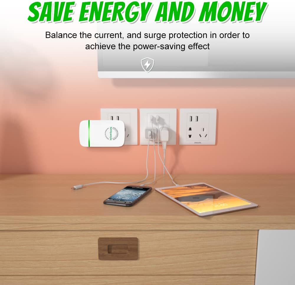 Pro Power Saver Home Energy Saving Device Electricity Usage Reducer with Surge Protection US Plug